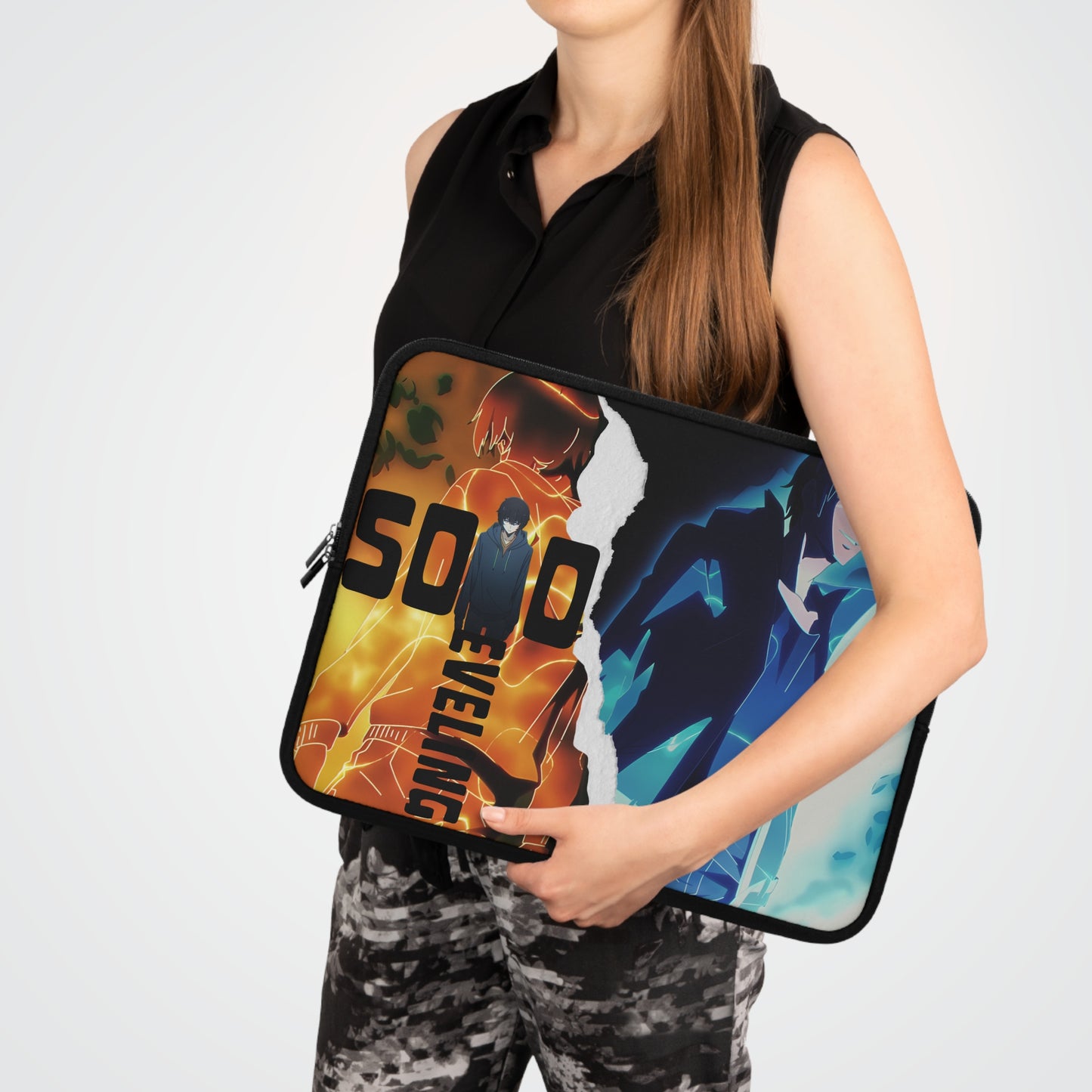 Solo leveling laptop sleeve | Only 1 Level Up laptop sleeve | Manga laptop sleeve | Custom laptop sleeve | Gift for anime fan | Kawaii laptop sleeve | Japanese laptop sleeve