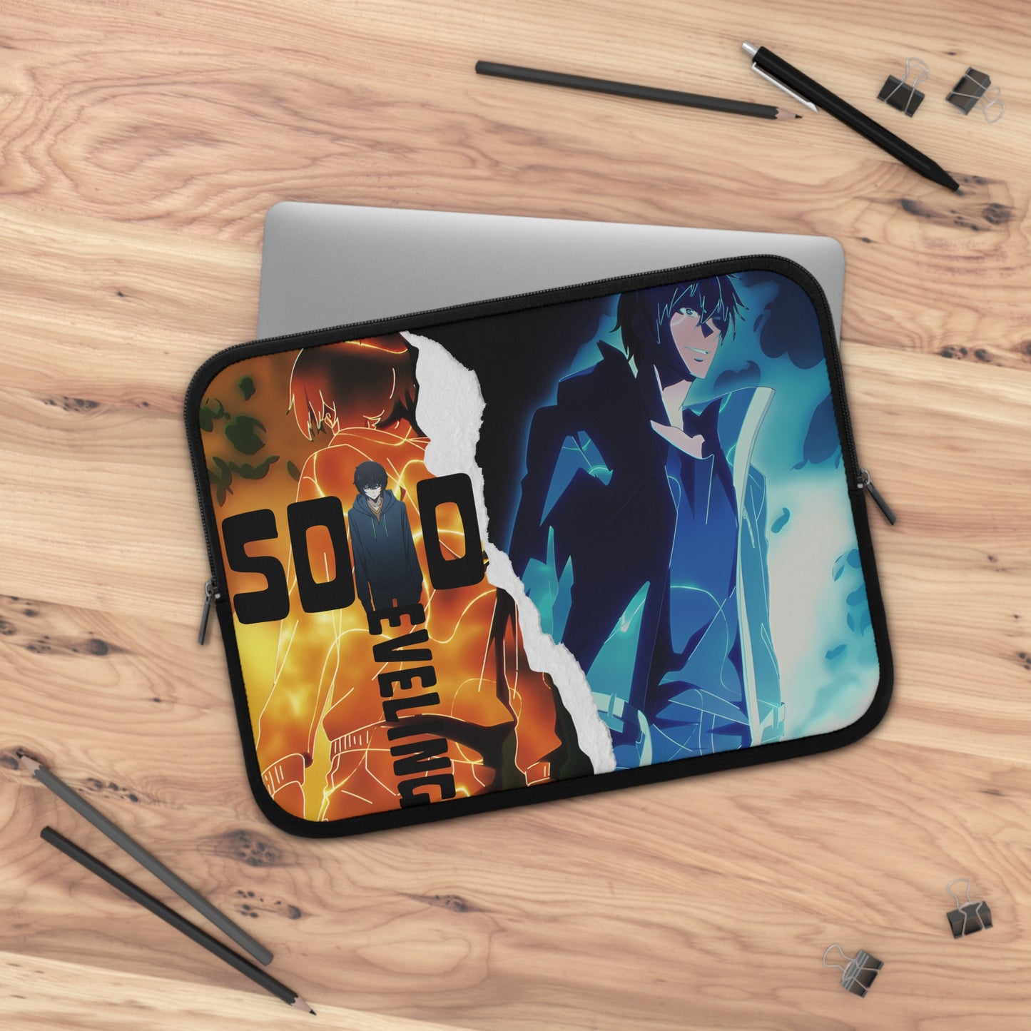 Solo leveling laptop sleeve | Only 1 Level Up laptop sleeve | Manga laptop sleeve | Custom laptop sleeve | Gift for anime fan | Kawaii laptop sleeve | Japanese laptop sleeve