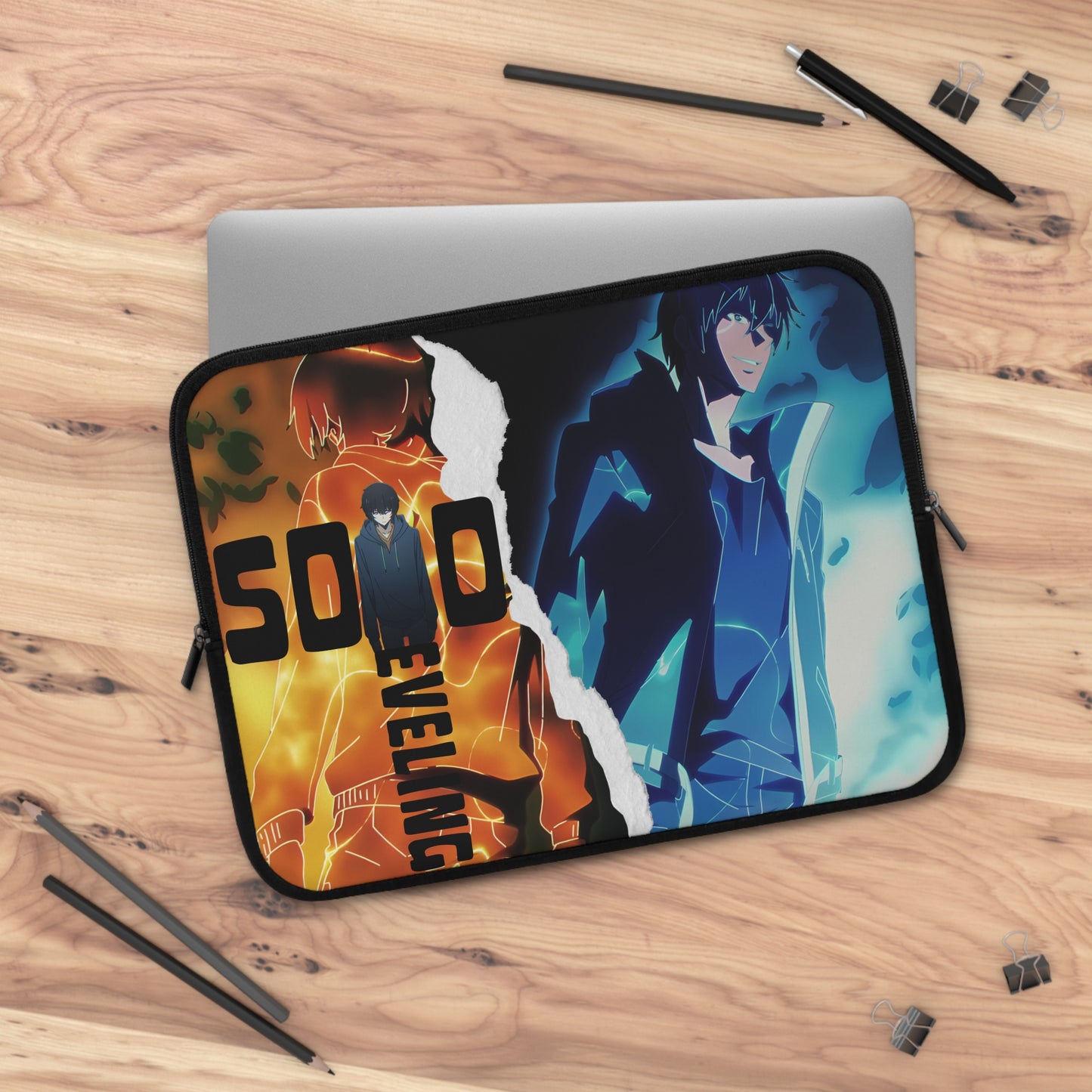 Solo leveling laptop sleeve | Only 1 Level Up laptop sleeve | Manga laptop sleeve | Custom laptop sleeve | Gift for anime fan | Kawaii laptop sleeve | Japanese laptop sleeve