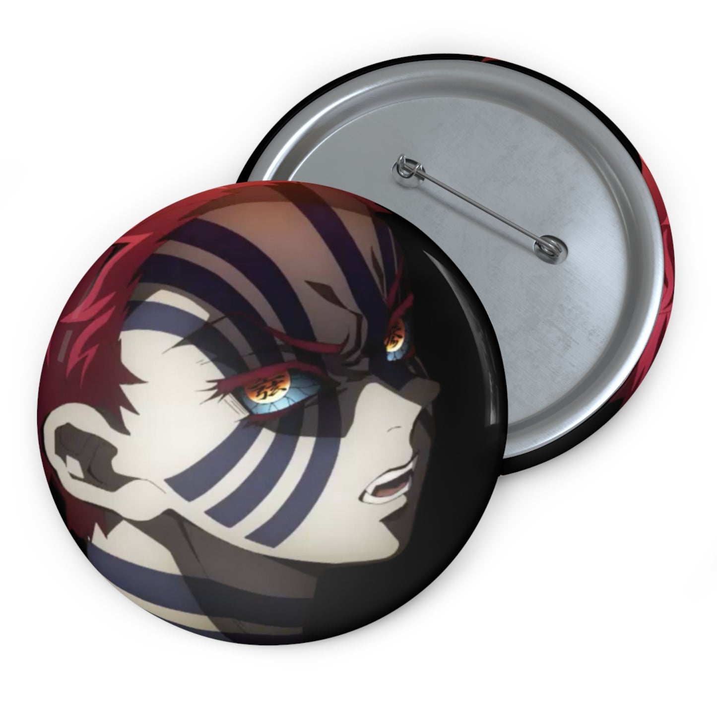 Akaza Demon Slayer Anime Pin Buttons | Custom Pin Buttons | Gift for anime fan | Anime Gift