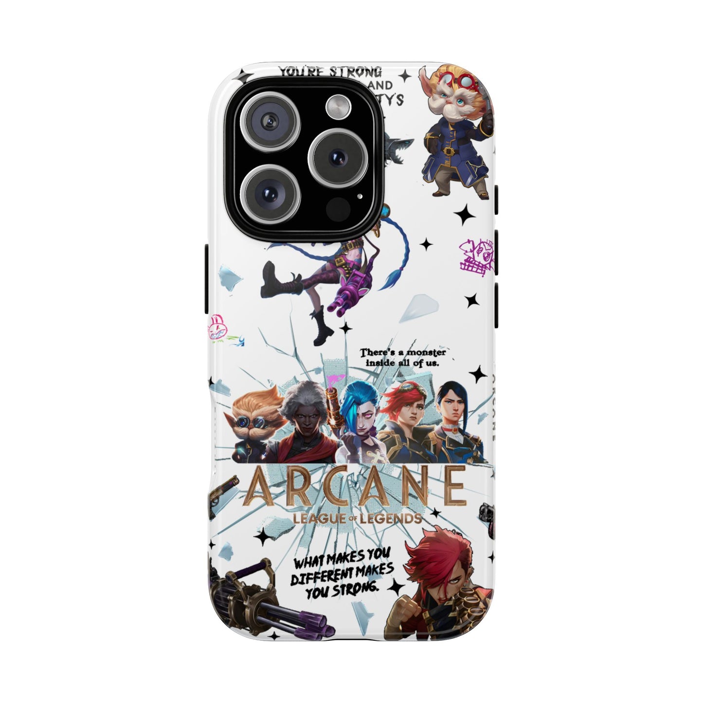 Jinx Arcane Anime phone case | Gift phone case Iphone Samsung Galaxy