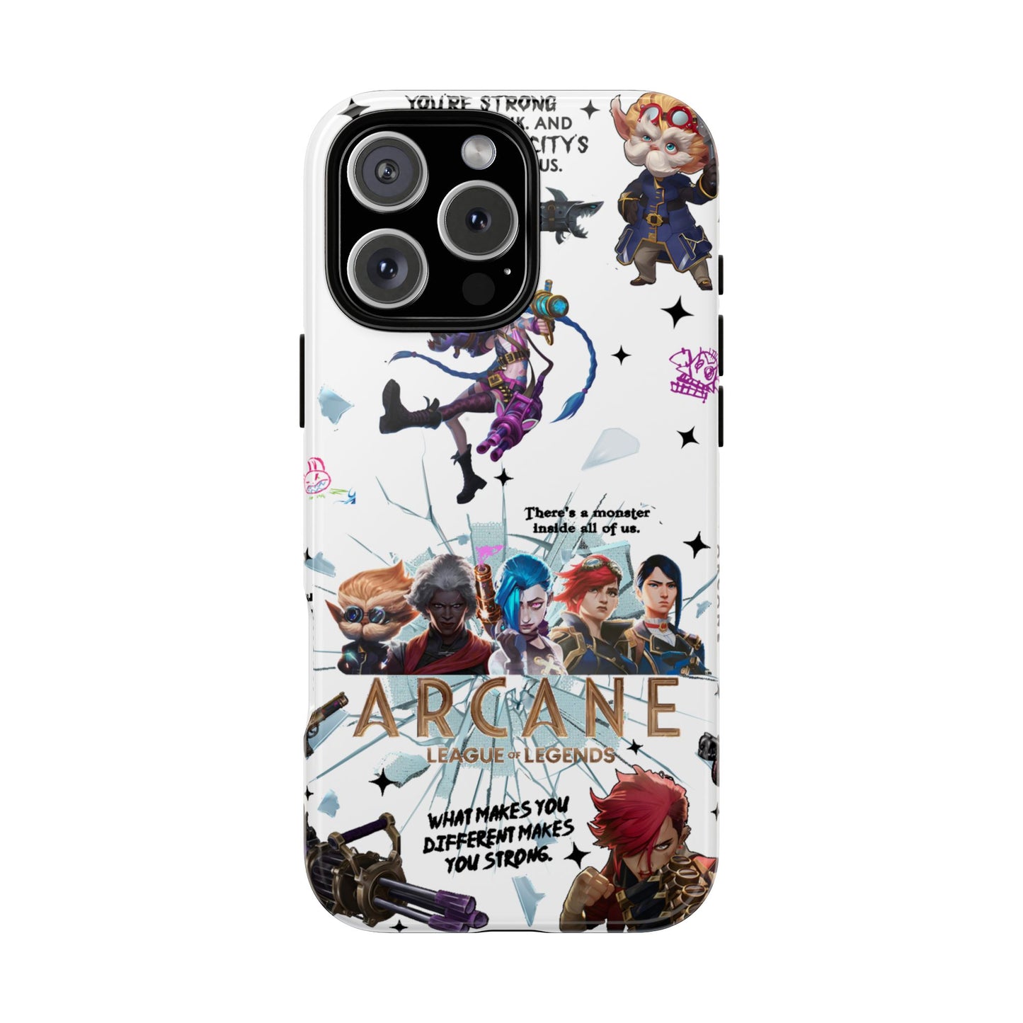 Jinx Arcane Anime phone case | Gift phone case Iphone Samsung Galaxy