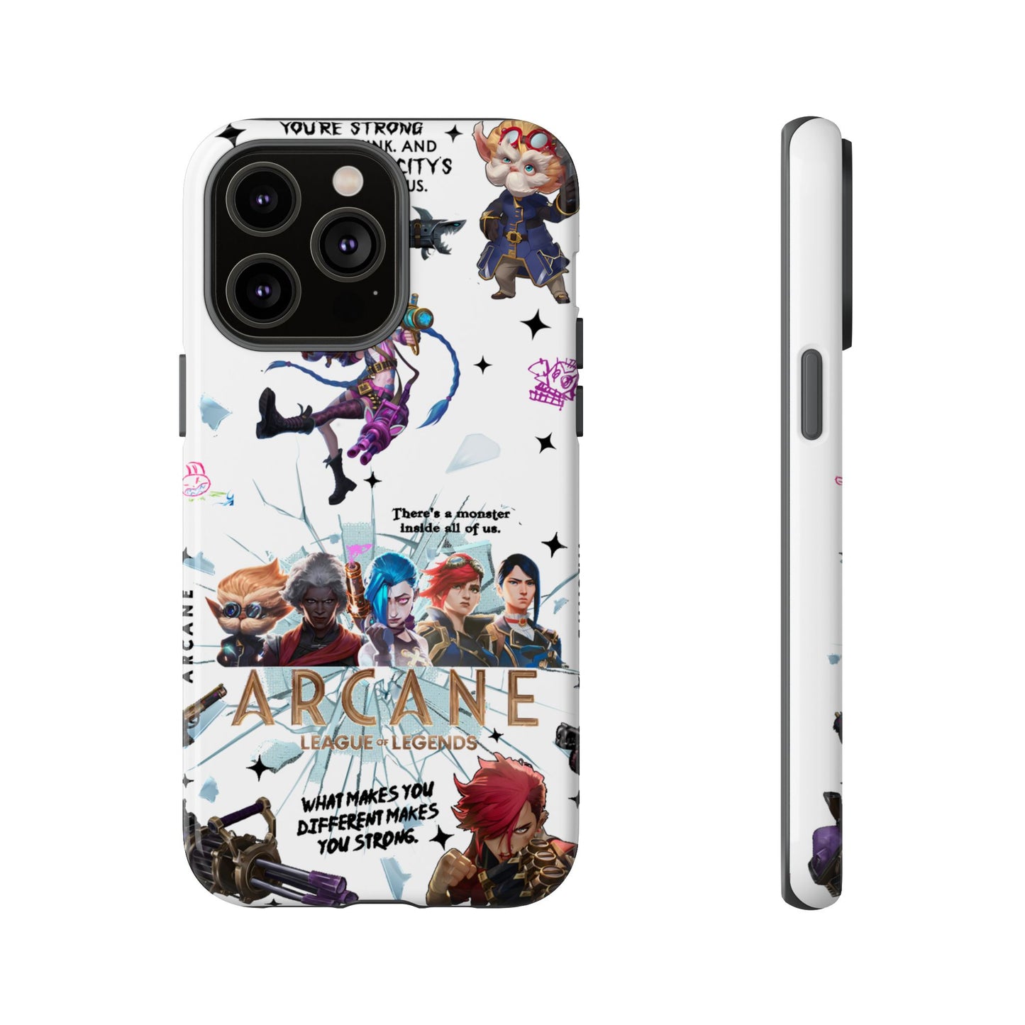 Jinx Arcane Anime phone case | Gift phone case Iphone Samsung Galaxy