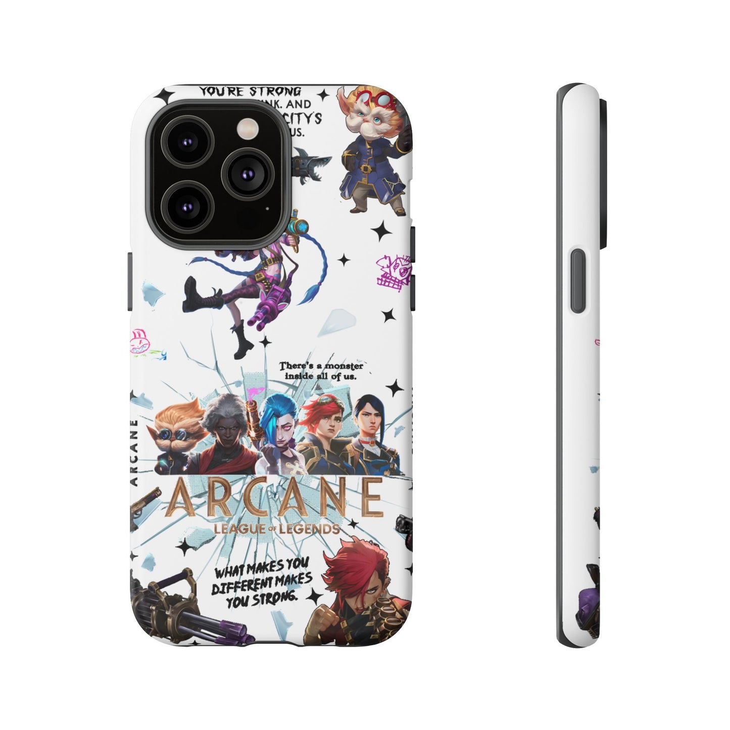 Jinx Arcane Anime phone case | Gift phone case Iphone Samsung Galaxy