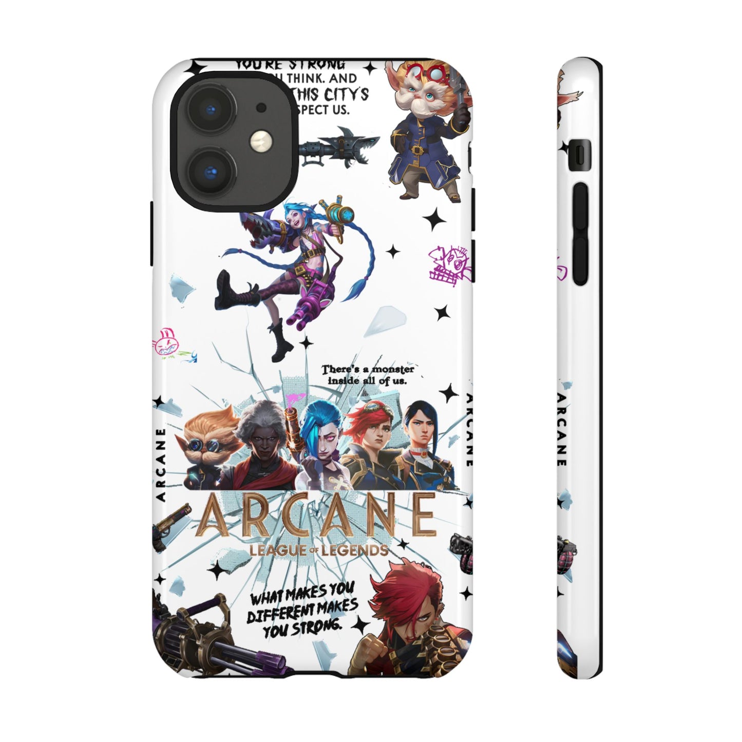 Jinx Arcane Anime phone case | Gift phone case Iphone Samsung Galaxy