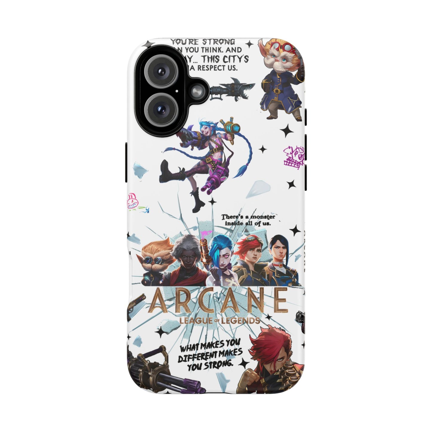 Jinx Arcane Anime phone case | Gift phone case Iphone Samsung Galaxy