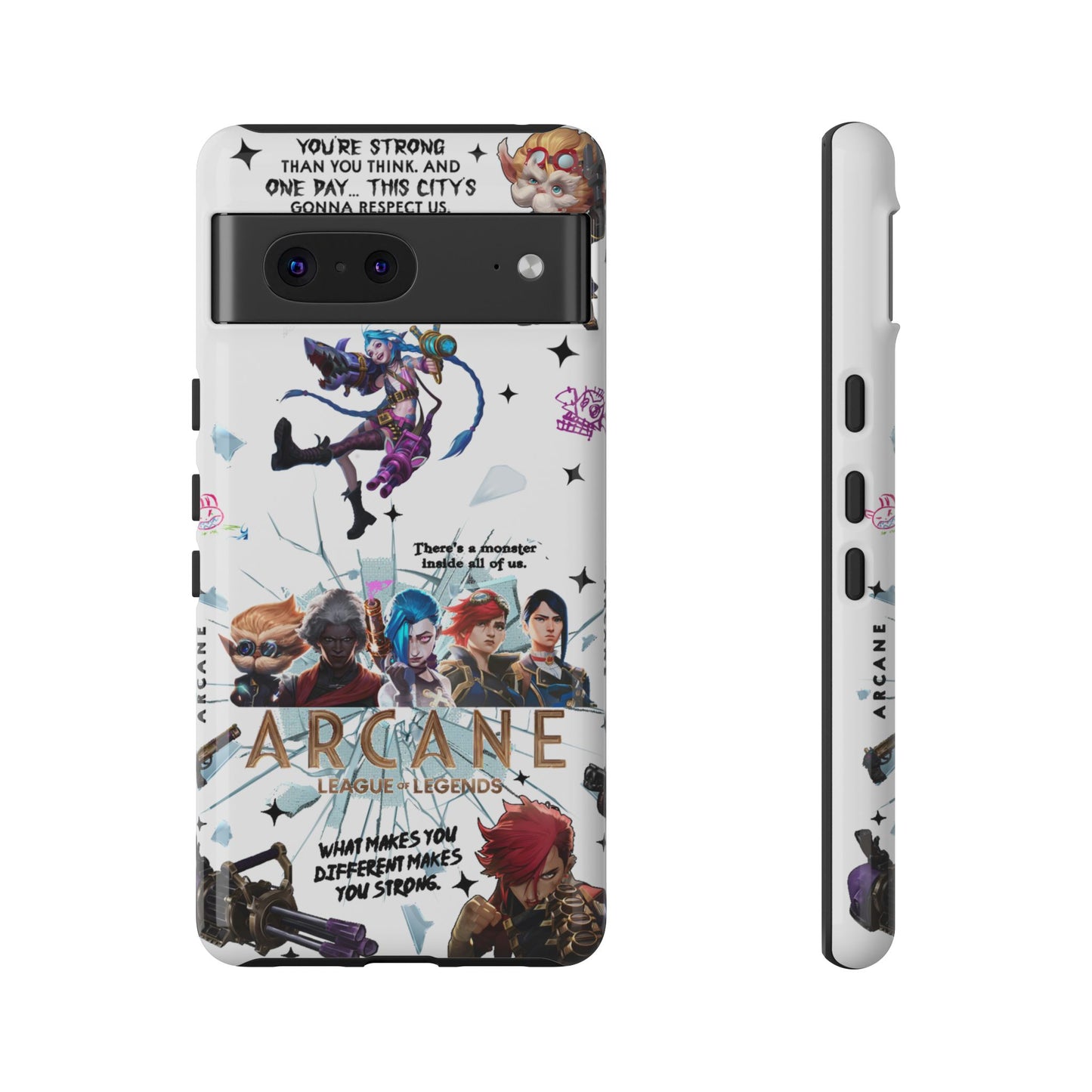 Jinx Arcane Anime phone case | Gift phone case Iphone Samsung Galaxy