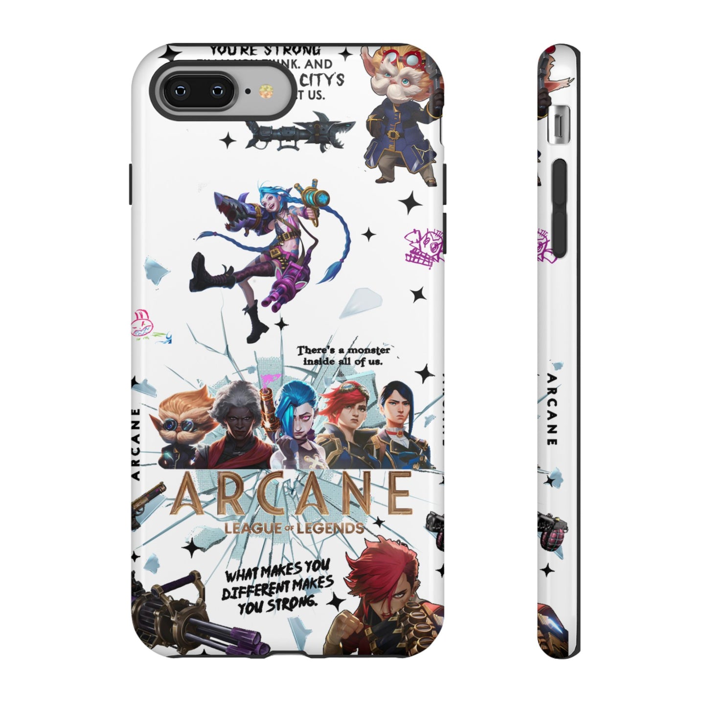 Jinx Arcane Anime phone case | Gift phone case Iphone Samsung Galaxy