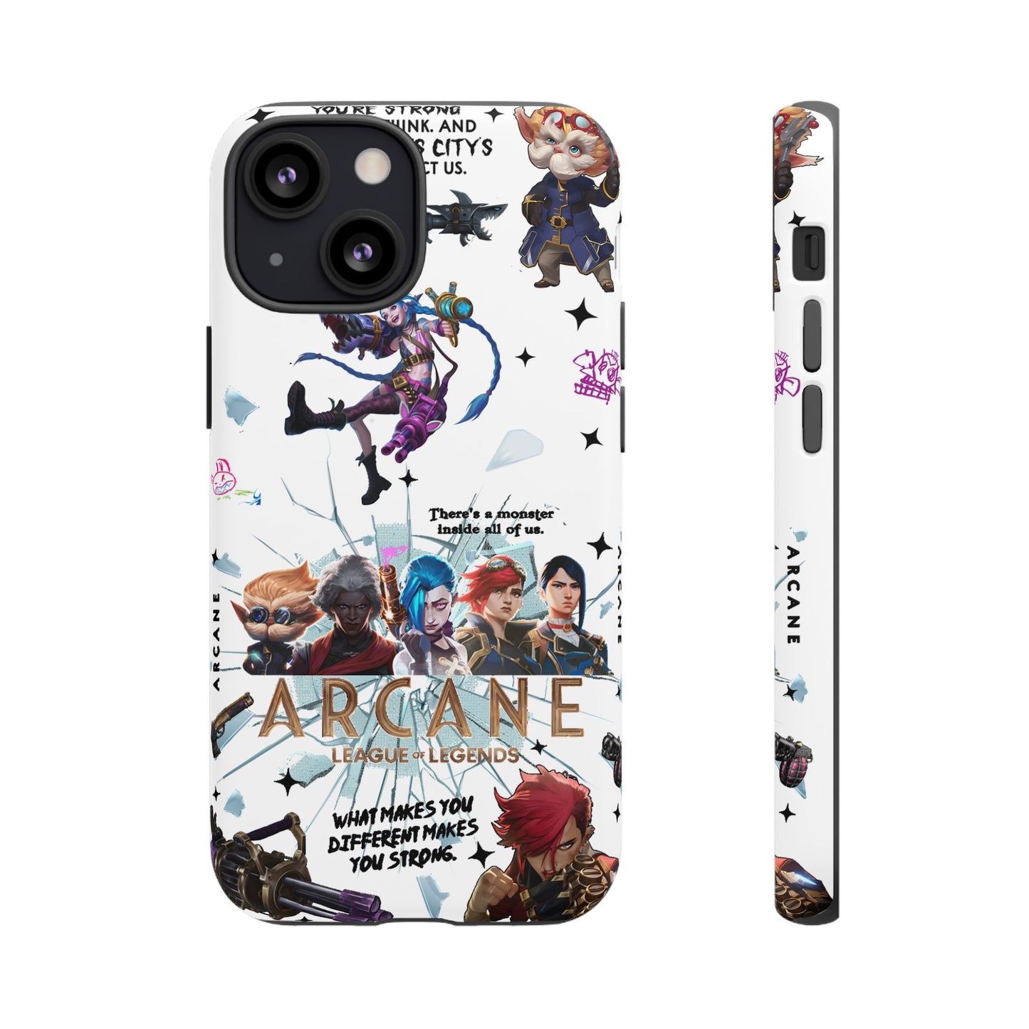 Jinx Arcane Anime phone case | Gift phone case Iphone Samsung Galaxy