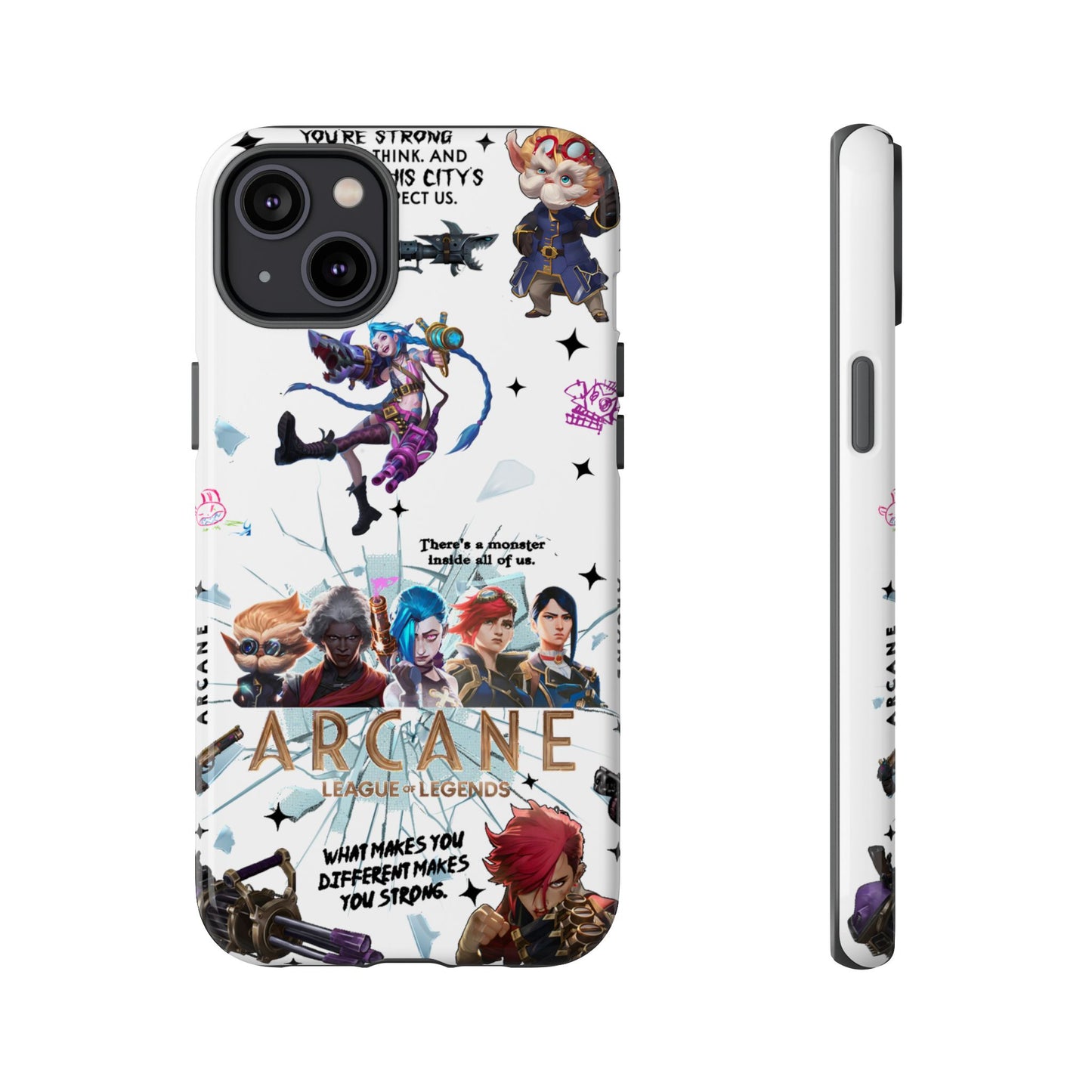 Jinx Arcane Anime phone case | Gift phone case Iphone Samsung Galaxy