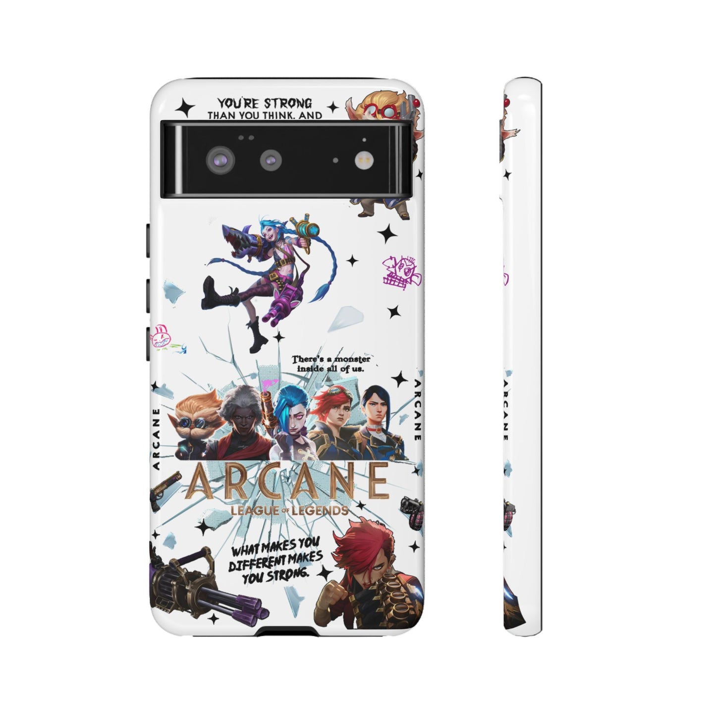 Jinx Arcane Anime phone case | Gift phone case Iphone Samsung Galaxy