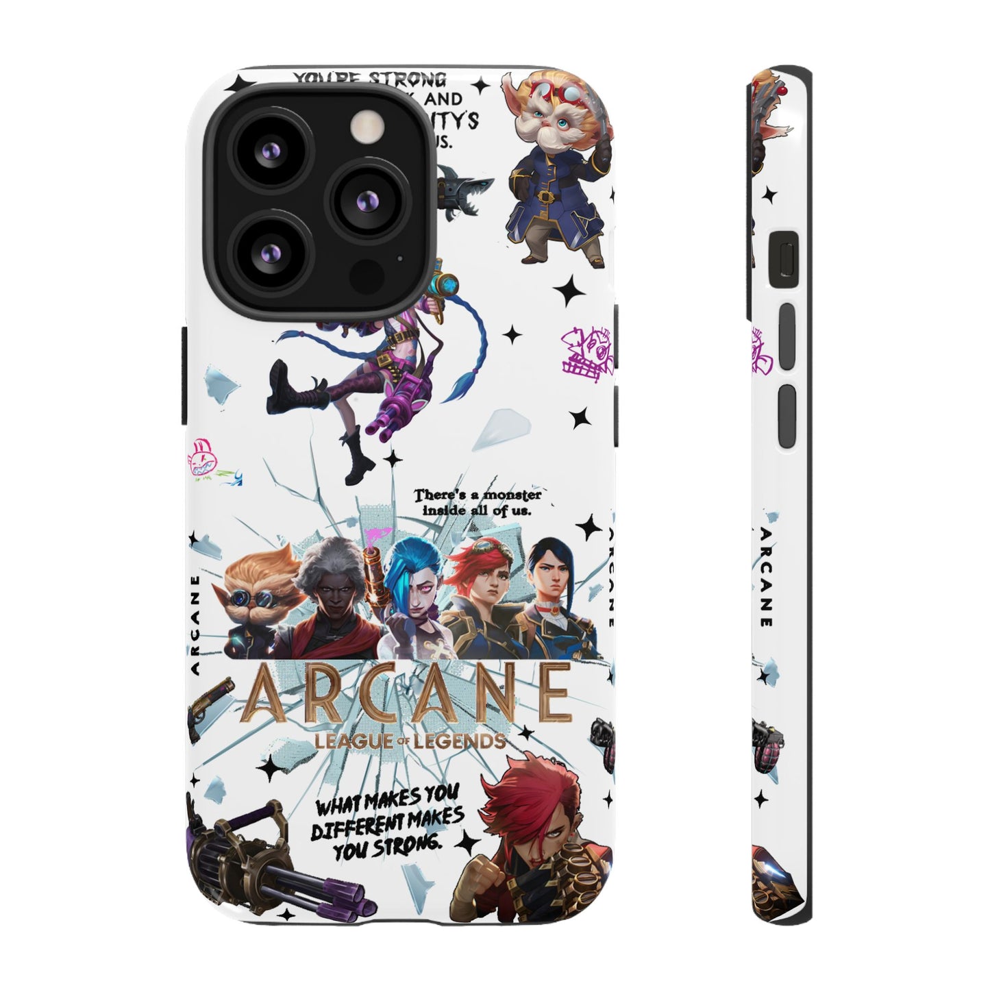 Jinx Arcane Anime phone case | Gift phone case Iphone Samsung Galaxy