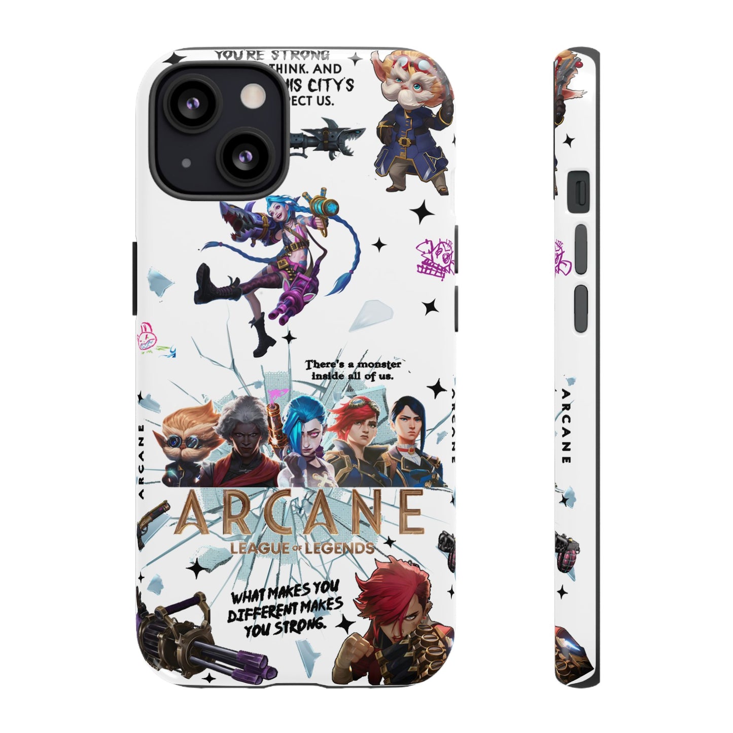 Jinx Arcane Anime phone case | Gift phone case Iphone Samsung Galaxy