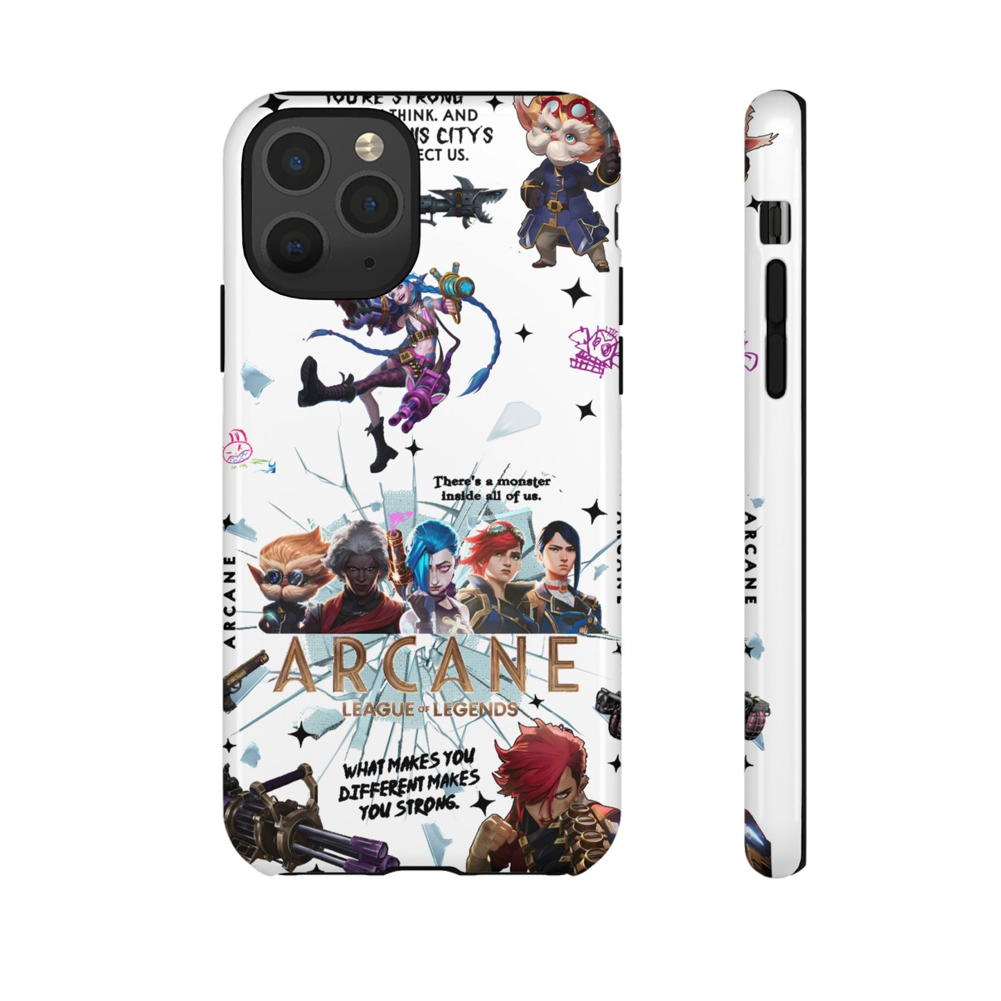 Jinx Arcane Anime phone case | Gift phone case Iphone Samsung Galaxy