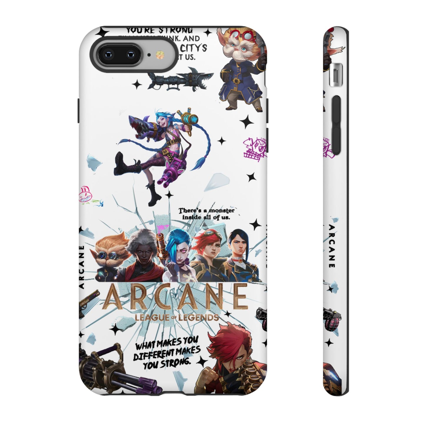 Jinx Arcane Anime phone case | Gift phone case Iphone Samsung Galaxy