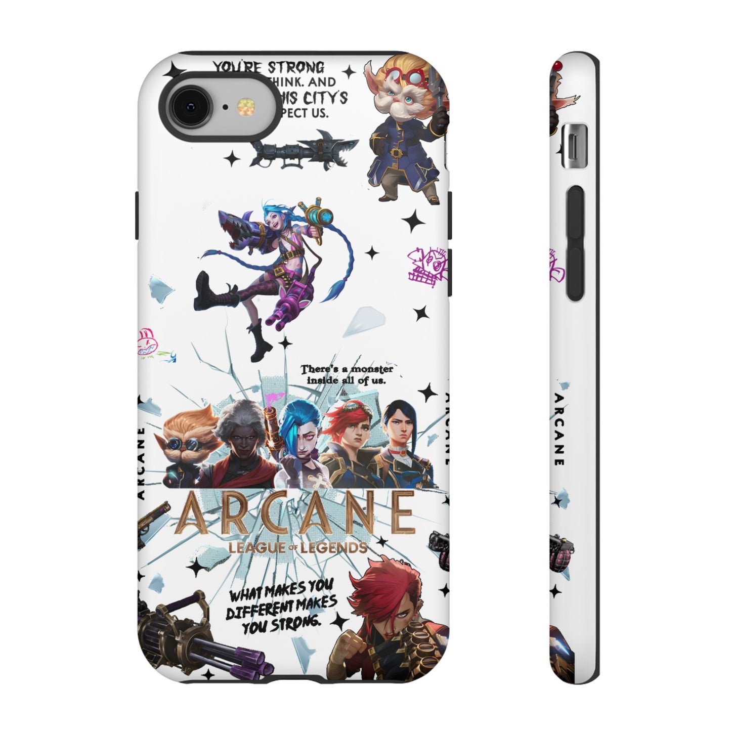 Jinx Arcane Anime phone case | Gift phone case Iphone Samsung Galaxy