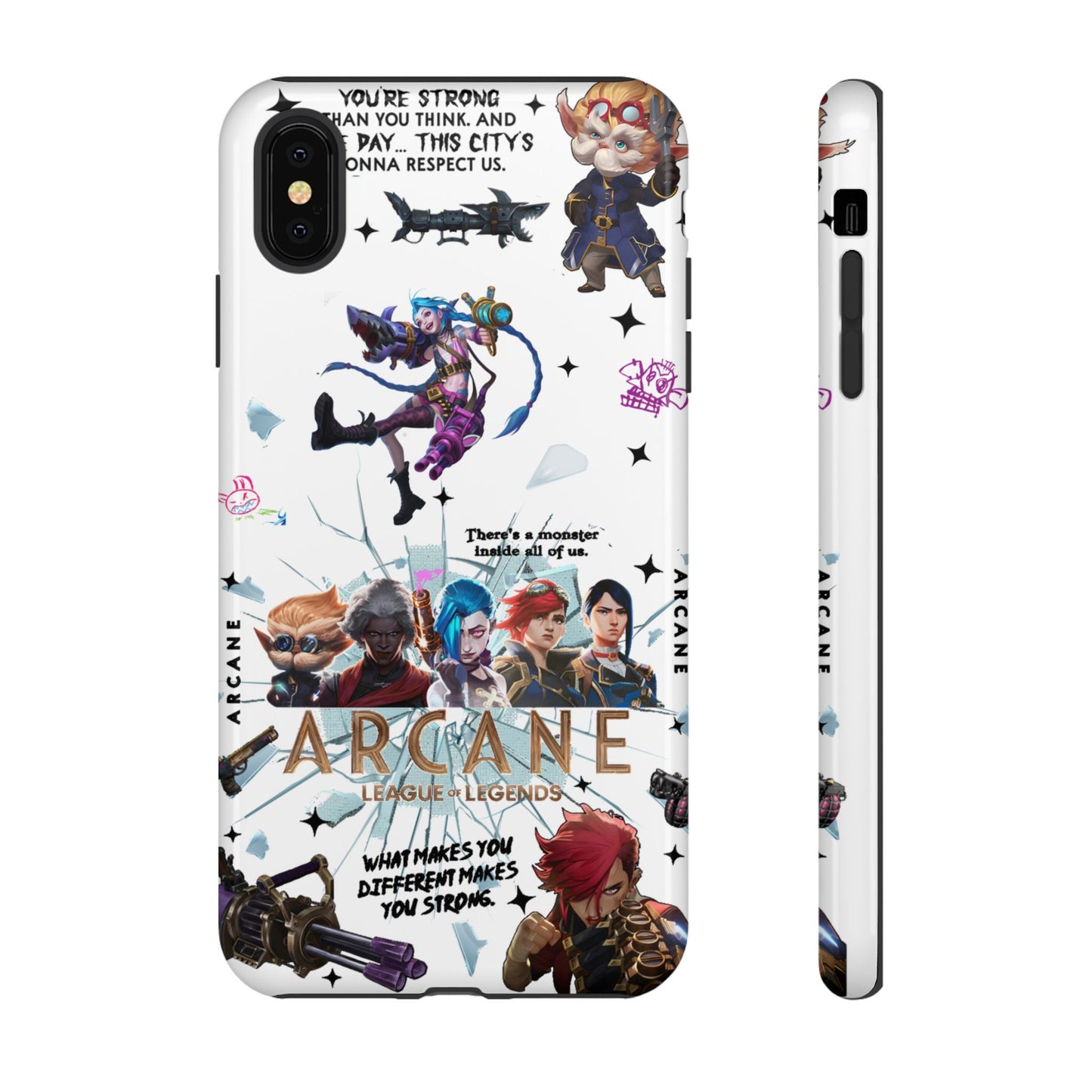 Jinx Arcane Anime phone case | Gift phone case Iphone Samsung Galaxy