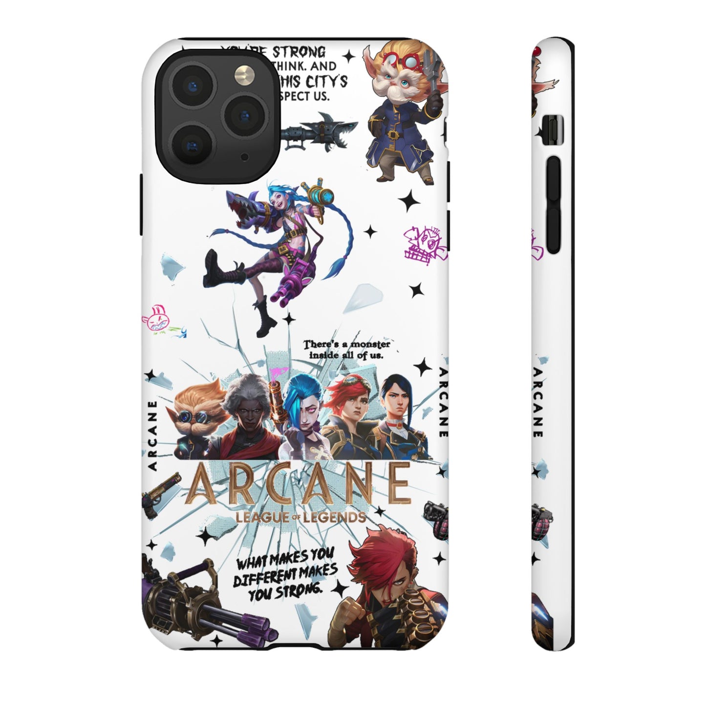 Jinx Arcane Anime phone case | Gift phone case Iphone Samsung Galaxy