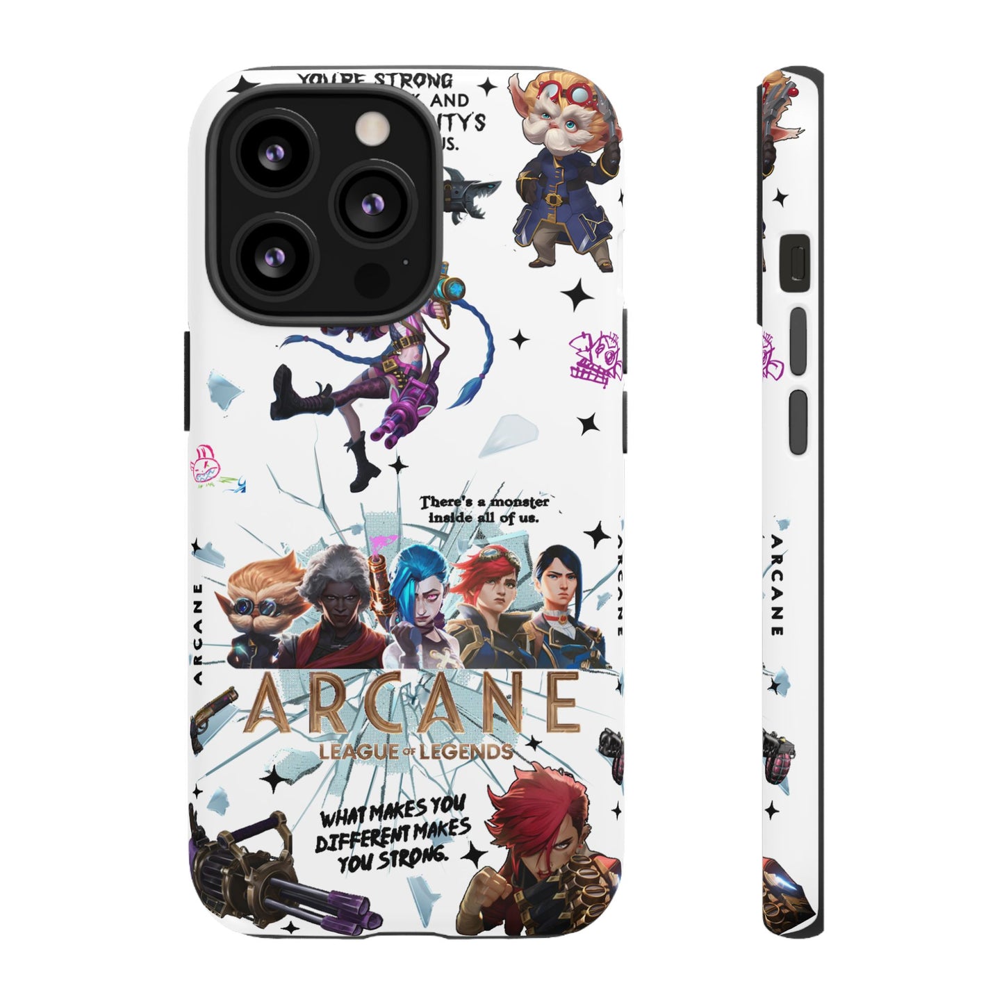 Jinx Arcane Anime phone case | Gift phone case Iphone Samsung Galaxy