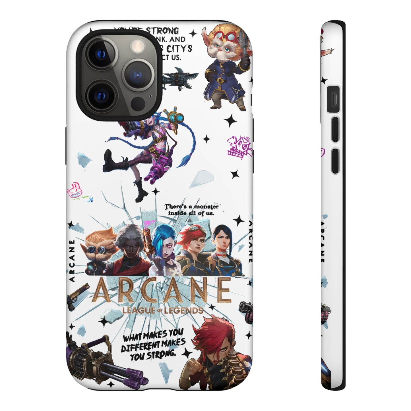 Jinx Arcane Anime phone case | Gift phone case Iphone Samsung Galaxy