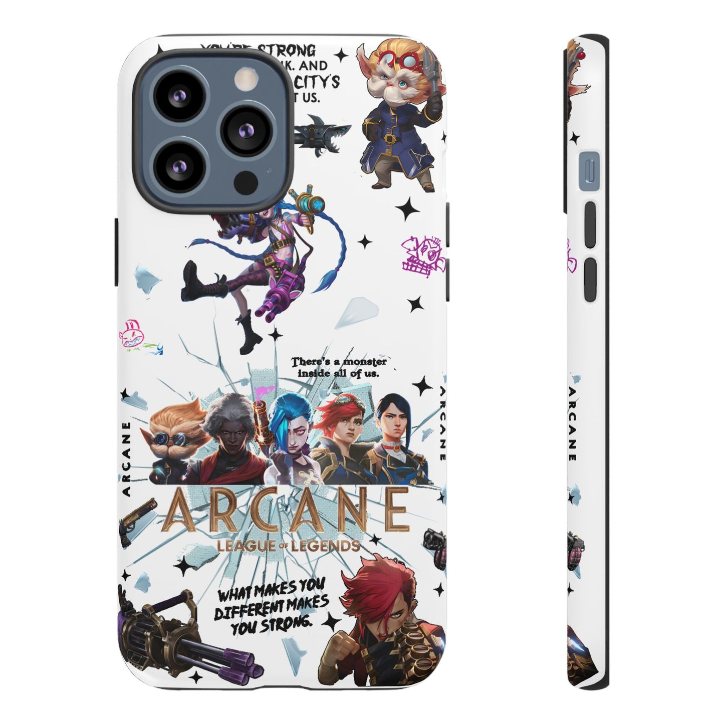 Jinx Arcane Anime phone case | Gift phone case Iphone Samsung Galaxy