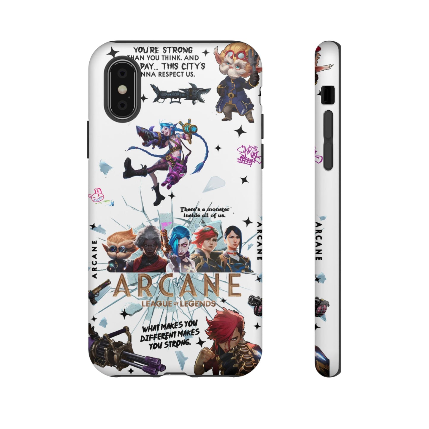 Jinx Arcane Anime phone case | Gift phone case Iphone Samsung Galaxy