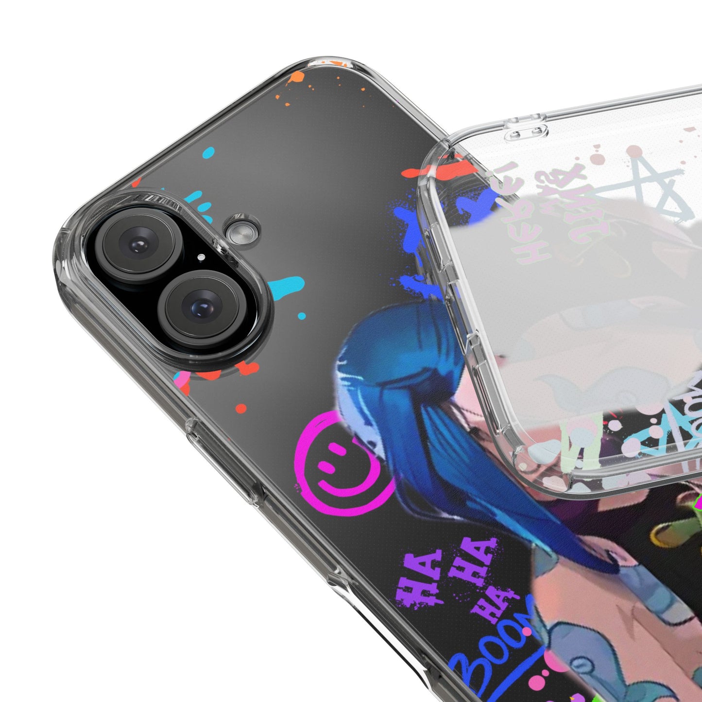 Jinx Arcane Anime Clear phone case | Gift phone case Iphone Samsung Galaxy