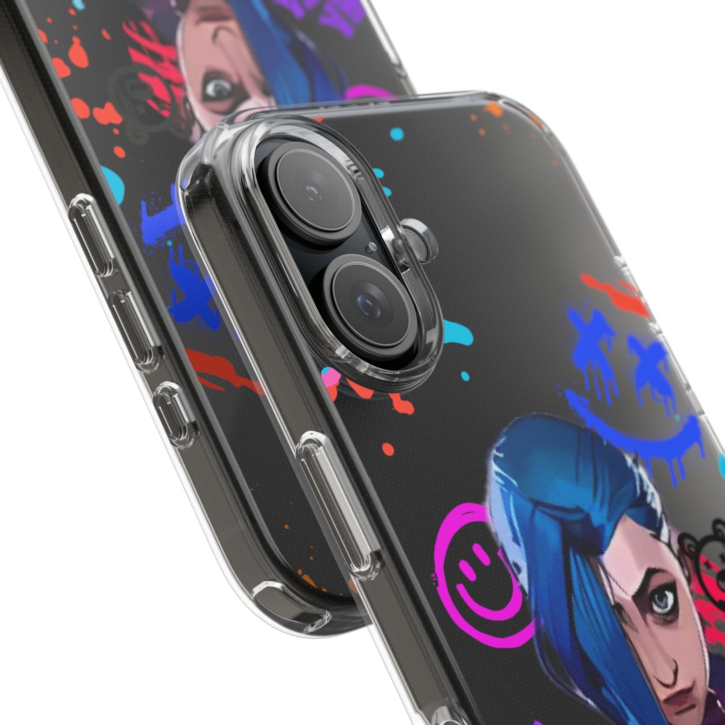 Jinx Arcane Anime Clear phone case | Gift phone case Iphone Samsung Galaxy