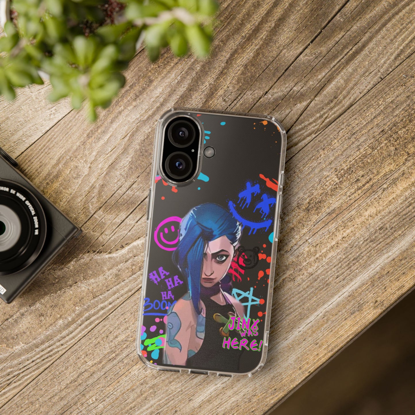 Jinx Arcane Anime Clear phone case | Gift phone case Iphone Samsung Galaxy